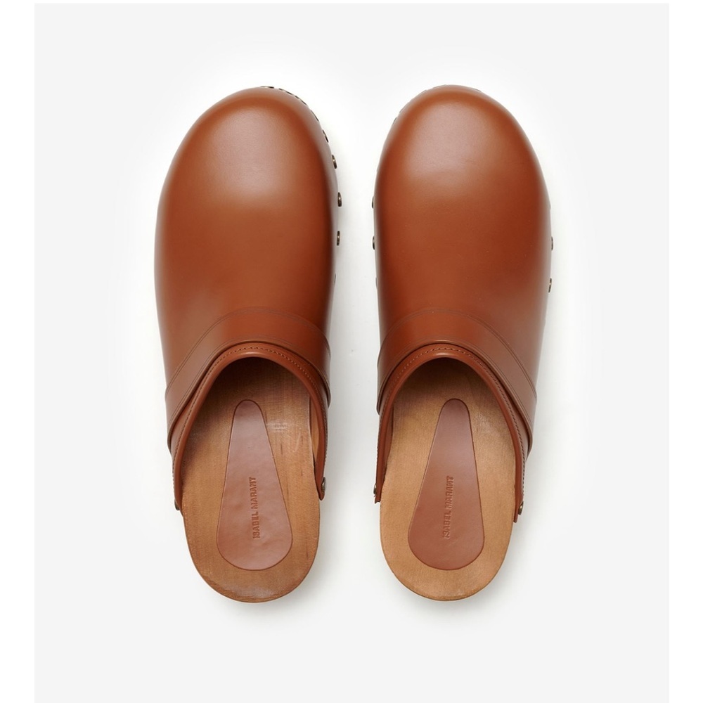 Isabel Marant Thalie Classic Clogs Shoes Natural Studded size 35 - Picture 6 of 16